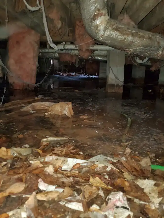 Crawl space flood assessment for Commercial Water Damage Restoration in Boxborough